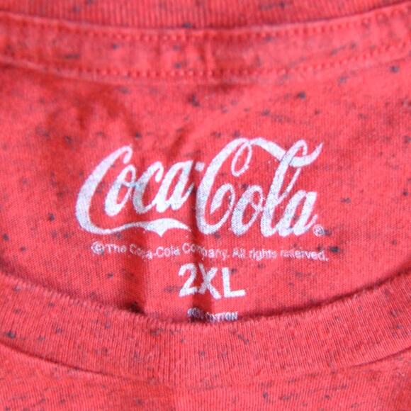 Coca-Cola Enjoy Coke 2X-Large Red w/ White Logo Short Sleeve Shirt - Picture 4 of 5